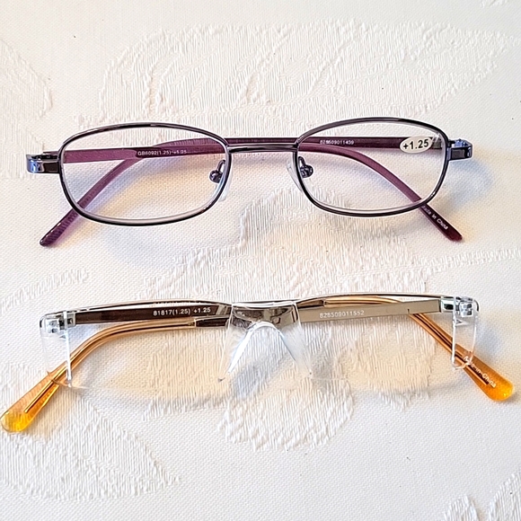 NEW Reading Glasses, Set of 2 Pairs, +1.25 Magnification - Picture 3 of 12